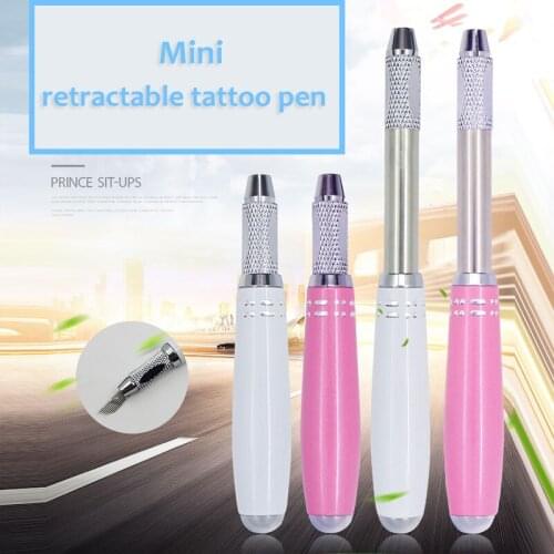Semi-permanent telescopic manual pen retractable dual-use tattoo pen embroidered eyebrow fog eyebrow tattoo eyebrow supply