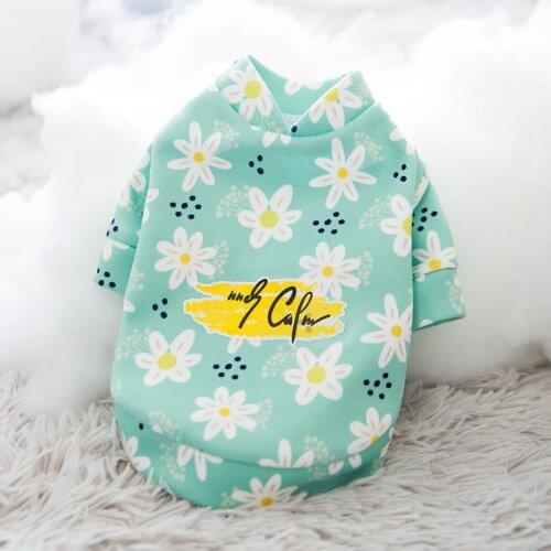 Pet Dog Shirts Clothes antumn winter Clothes floral Vest Pet Clothing Floral T-Shirt For Small Large Dog Chihuahua teddy