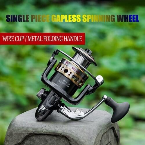 Fishing Tackle 12BB+1 Stainless Steel GA500-7000 Right Left Hand Metal Coil Spool Ice Jigging Fishing Reel Spinning Pesca
