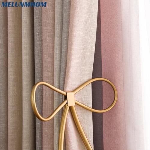 Top Fashion Rushed Living Room Home And Gray Gradient Cotton Blend Physical Tulle Curtain For Living Room Bedroom Decorate