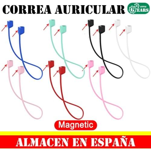 Correa de Silicona con Iman Compatible para Airpods 2 3 Pro Cordón de Silicona para Auriculares TWS Cordón Antipérdida