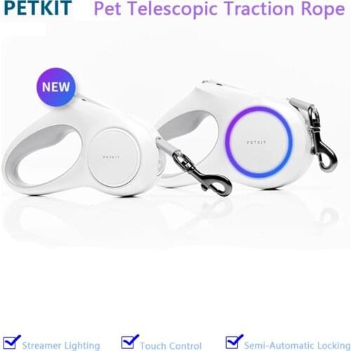 PETKIT Dog Telescopic Leash Rope Smart Control Multicolor Streamer Semi-Automatic Locking Touch Operation Pet Supplies