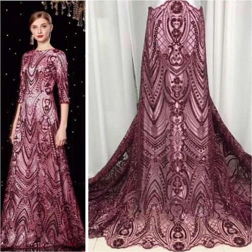 Tulle Embroidered Net Lace African French Laces Fabrics High Quality Nigerian French Net Lace With Sequins Swiss Lace JYN244