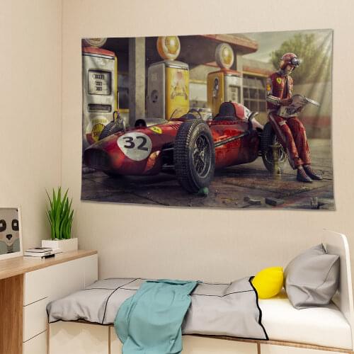 Vintage Car Poster Ferraris Classic Racing F1 Race Car Artwork Wall Art Picture Print Canvas Painting For Home Living Room Decor