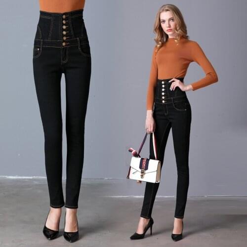 6XL Plus Size Elastic High Waist Skinny Jeans Woman Clothes Stretch Sexy Ladies Jeans For Women Large Size Streetwear Trousers