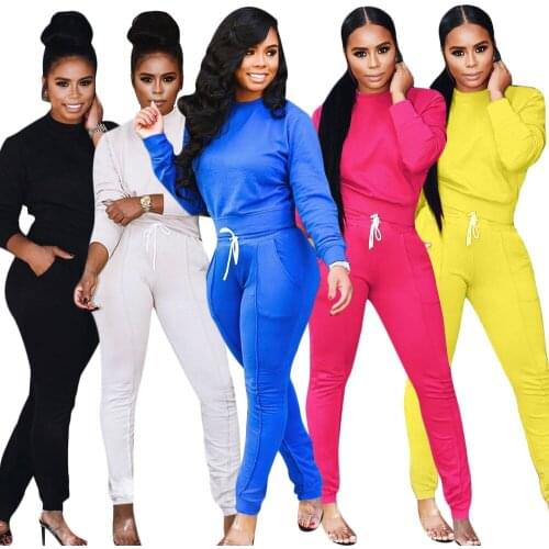 Two piece set women 2 piece set women outfits tracksuit for female fall clothes 2020 2 pieces sets long sleeve pullover pants