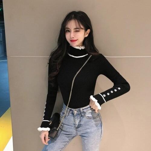 Women Knit Pullover Sweaters 2019 Sweater Women Winter Fashion Slim Thick Knitted Sweater Plus Size