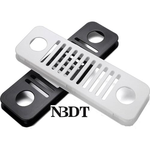 10Pcs White Black Rectangle ABS Plastic Air Vent Heat Ventlation Radiation With Cable Grommet Office Desk CPU Cabinet
