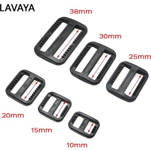 10pcs Plastic Tri-Glides Slider Adjustable Buckle Moll Tactical Bag Parts Webbing Size 10mm 15mm 20mm 25mm 30mm 38mm