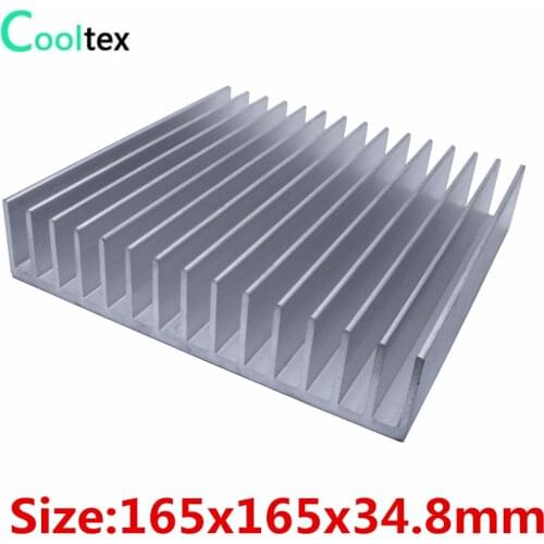 5pcs/lot) High power 165x165x34.8mm radiator Aluminum heatsink cooler for LED Electronic computer heat dissipation