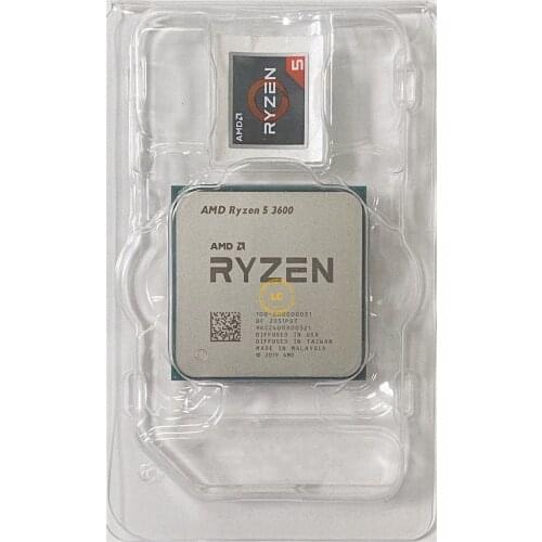 AMD Ryzen 5 3600 R5 3600 3.6 GHz Six-Core Twelve-Thread CPU Processor 7NM 65W L3=32M 100-000000031 Socket AM4 new but no fan