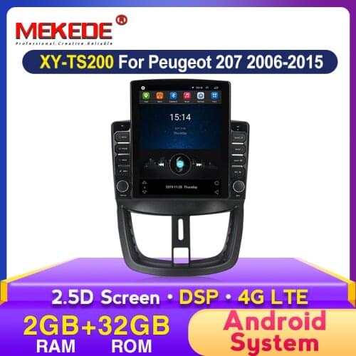 2G+32G Android 4G LTE DSP Car Multimedia Radio video player For PEUGEOT 207 207CC 2007 - 2014 Bluetooth WIFI NO 2DIN 2 DIN DVD