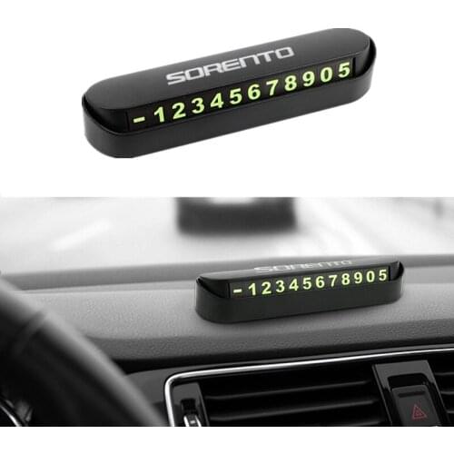 Car Temporary Parking Card Phone Number Card Plate Sticker for Kia SORENTO Accessories Car Styling