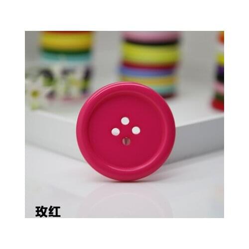 Free shipping 20pcs/lot rose red 4-holes resin button Coat materials DIY manual button clothes button 34mm 38mm 44mm 50mm