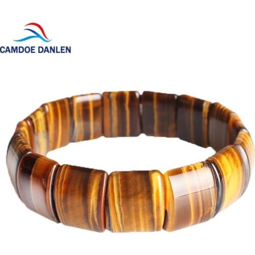 CAMDOE DANLEN Natural Stone Bracelets Tiger Eye Buddha Elasticity Rope Bracelet Charm Reiki Yoga Bangle For Women Men Jewelry