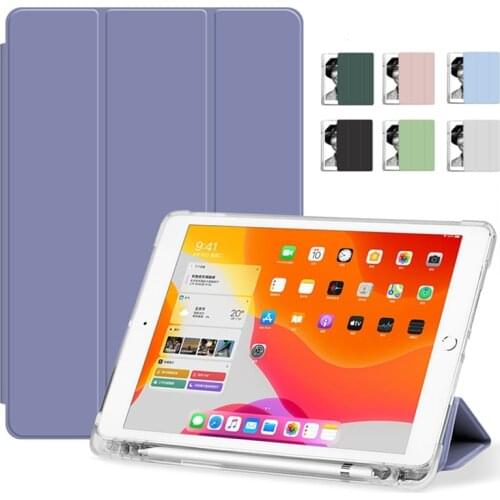 Flip Case with Pencil Holder for iPad 9.7 2018 2017 mini 5 iPad 10.2 7th 8th Gen 2020 Pro 11 Air 4 10.9 Air 3 10.5 Smart Cover