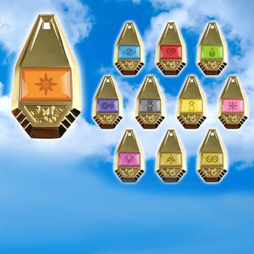 Digimon Adventure Emblems Heraldic Evolution Key Badge Necklace Pendant Greymon Divine Project Taichi Yagami Fantasy Figurines