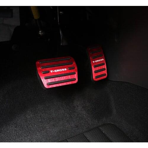 For VW T-Cross Tcross AT Car Pedals Accelerator Gas Footrest Plate Clutch Throttle Brake Treadle Accessory Styling