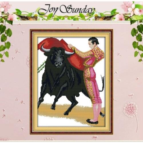 Spanish Bullfighter Patterns Counted Cross Stitch 11CT 14CT Cross Stitch Set Wholesale Cross-stitch Kit Embroidery Needlework