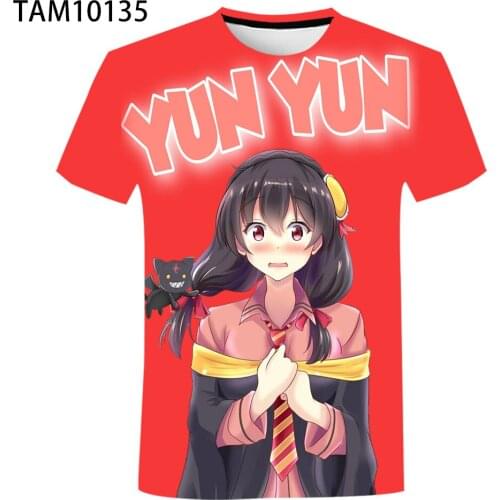 Konosuba T-Shirt Ladies Men 3D Printing Sexy Female Cartoon Characters T-Shirt Japanese Anime Shirt Casual Harajuku Clothes