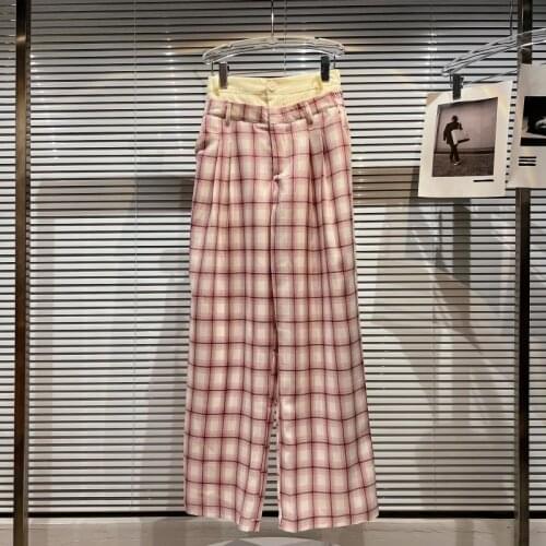 MOOISHE Women's Plaid Trousers