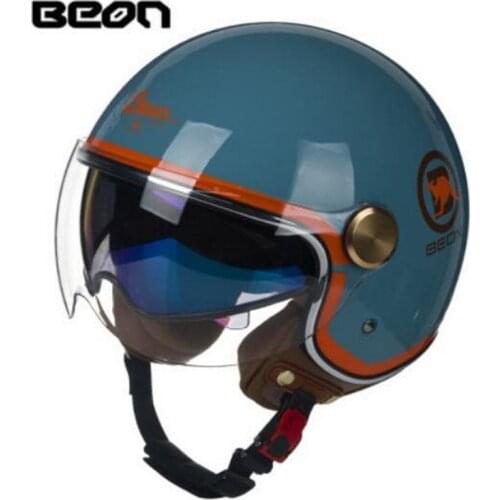 Unisex BEON double lens motocross motorcycle helmet motorcycle accessories retro helmets rider protection casco moto casque ABS
