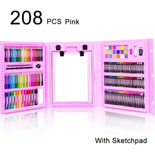 Kids Draw Set Colored Pencil Crayon Watercolor Pens With Drawing Board School Supplies Educational Toys Gift Water Painting Art