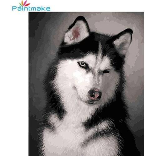 PAINTMAKE Wolf DIY Paint By Numbers For Kids Adult Digital Oil Drawing Kits On Canvas Home Wall Art Decorative painting