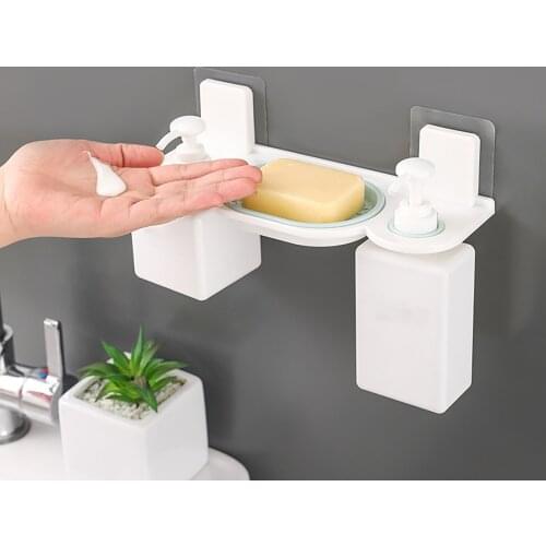 No Drilling Soap Dish Holder Wall Mounted Soap Sponge Holder For Kitchen Soap Holder Bathroom Organizer Bathroom Soap Holder