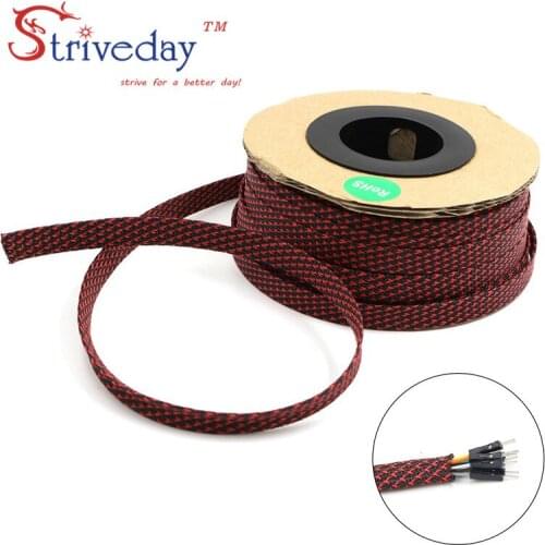 30meters/lot 100ft 14mm PET Expandable Braid Sleeving Flexo wire Cable Sleeve DIY