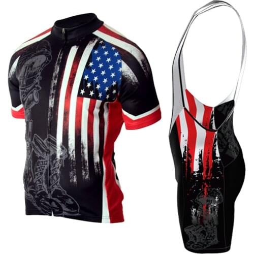 2018 NEW Mens United States Racing TEAM cycling jersey usa black cycling clothing Sportwear bike wear Gel Pad