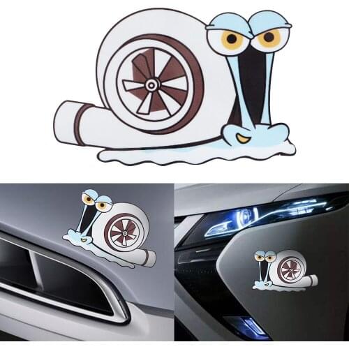 New PVC Waterproof Personality Reflective Turbo Snail Funny Car Sticker Styling Bumper Window Trunk Decal Auto Decor Accessoryv