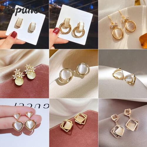 New Womens Earrings Set Tassel Pearl Acrylic Earrings for Women 2021 Korean Treandy Earings