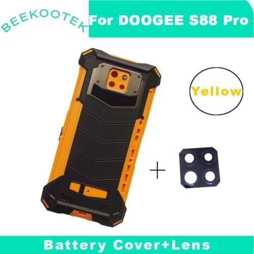 Original For Doogee S88 Pro Battery Back Cover Housing with Fingerprint Receiver Charging Usb Board and Rear Camera Lens Parts