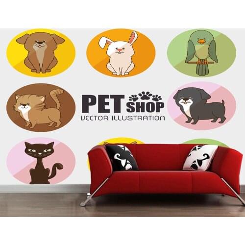 Papel DE parede Retro Pet shop wallpaper murals for the bedroom living room TV wall kitchen