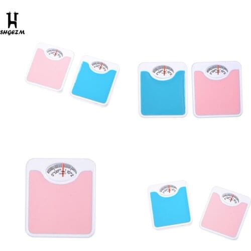 Portable Dolls House Miniature Weigh Scale Blue Dolls House Accessories Dollhouse Decoration Gift For Doll House Decoration