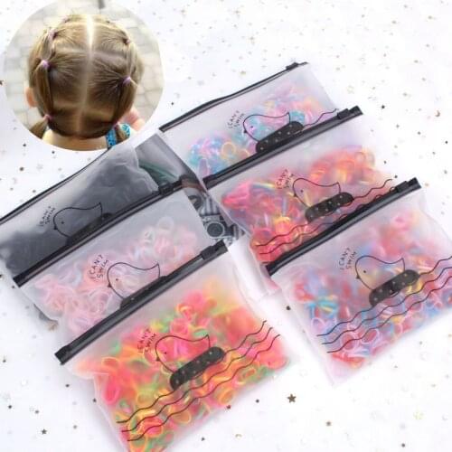 1500pcs Nylon Ties Elastic Hair Bands Children Ponytail Holder Braiding Rubber Bands Kids Headband Gum for Hair Styling Tools