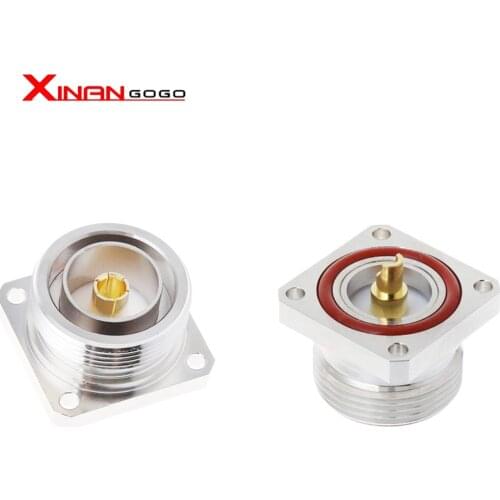 RF Coaxial Adapter 7/16 DIN - K Square Plate Four Hole Cnnectors