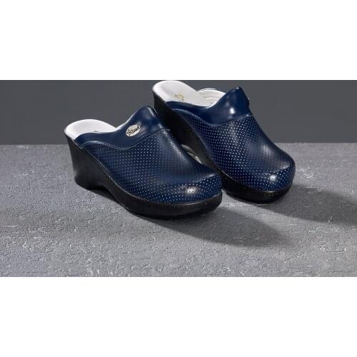 Lady 7 Cm High Based Handmade Orthopedic Sabo Slippers Models Doctor Nurse Hospital & Nursing Leather Clogs & Womens Clogs