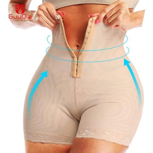 GUUDIA High Waist Body Shapers Women Waist Trainer Butt Lifter Slimming Underwear Seamless Postpartum Panties Tummy Control