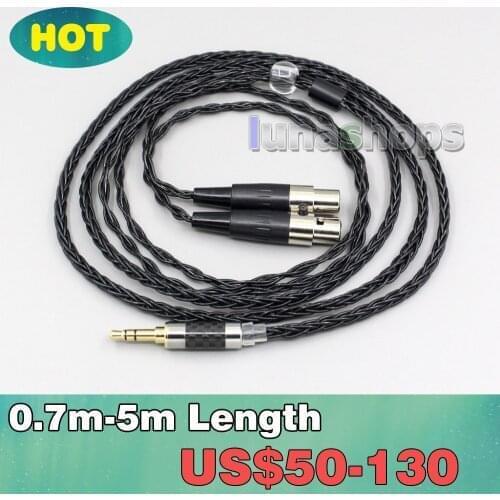 2.5mm 3.5mm XLR Balanced 8 Core OCC Silver Mixed Headphone Cable For KENNERTON ODIN THROR ROGNIR THEKK WODAN VALI LN006444