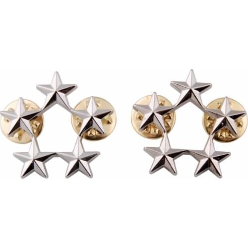WW2 A PAIR OF US ARMY OFFICER 5 STAR GENERAL RANK BADGES PIN