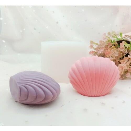 3D Shell Candle Mold Handmade Candle Making Seashell Aromatherapy Plaster Molds Scented Candle Mold Silicone Scallop Soap Mold