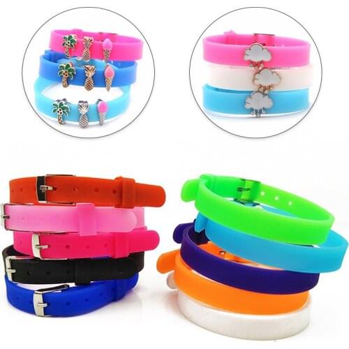 5Pcs 8mm Wrist Band Cuff Bracelet Sports Casual Bangle Wear Letters Accessories Silicone Bracelet Soft Sport Bracelet