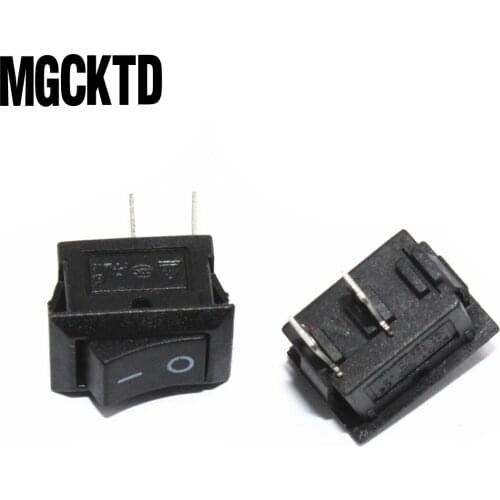 50pcs ON / OFF Rocker Switch, 117S 2-Pin 250V3A 125V6A ON-OFF Black Plastic Connectors 2 Pin
