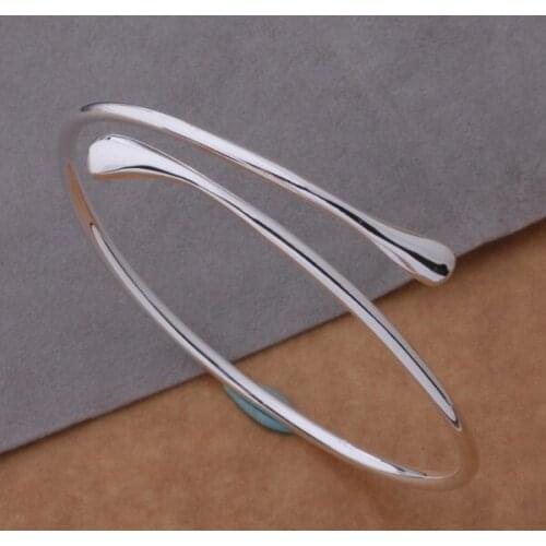 AB039 Hot sterling bangle bracelet, fashion jewelry The double round head bracelet /afyaixfa aioaizva silver color