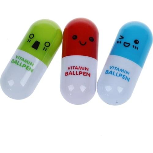 AU42 -3PS MINI MICRO TINY Pill Ball Point Pen BOYS GIRL STOCKING FILLER GADGET NOVELTY