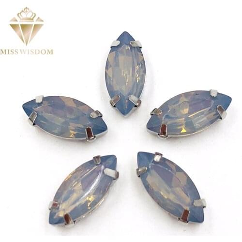Free shipping Matt Gray opal Horse eye sew on rhinestones flatback Resin Leaf shape loose rhinestones DIY garment Accessories