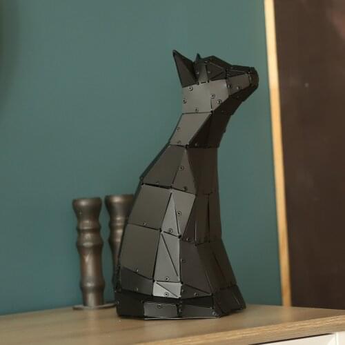 BOMBAY - 3 Dimension Metal Cat Sculpture Metal Wall Decor and Art, Deer, Metal Art Decor Home Office Decoration Bedroom Living R