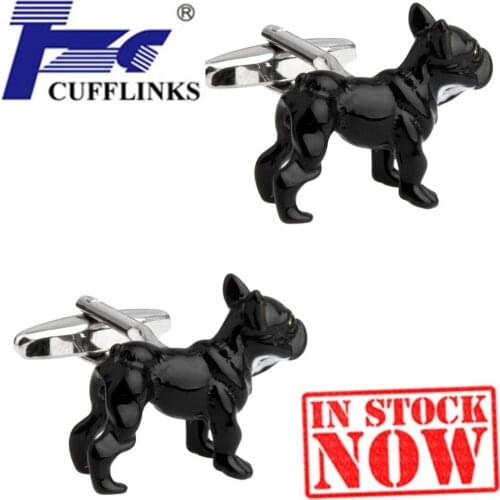 Black Hunting Dog Cufflink Cuff Link 2 Pairs Free Shipping Promotion